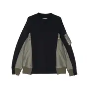 [Sacai] Sacai Panelled Sweatshirt III NUMERIC BLUE
