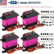 4x Hobby 25kg Digital Servo Metal Steering High Torque for 1/10 1/8 RC Car Boat