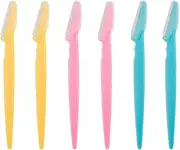 Eyebrow Razors Facial Hair Remover Shaver Trimmer Shaper, Exfoliating Dermaplaning Tool for Women and Men 6 Pcs