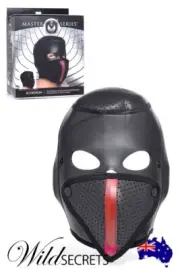 NEW Master Series Scorpion Neoprene Bondage Hood with Removable Blindfold &