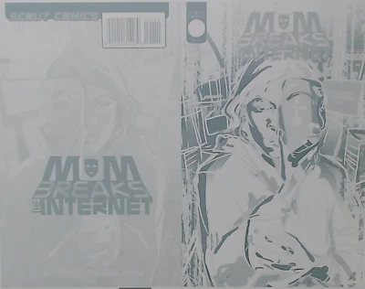 M.O.M. Breaks the Internet #1 - Cover - Yellow - Comic Printer Plate - PRESSWORK