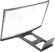 AUTSUPPL Phone Screen Magnifier Curved Screen Amplifier 12in 3-4x Magnification Non-Slip Design Stable Suction