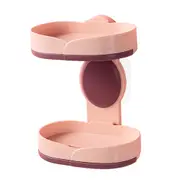 2Pcs Wall-Mounted Soap Holder Bathroom Double Layer Drill Free Soap Rack Sponge Dish Plate Strong Seamless Sticker Hole-Free Soap Box