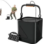 Bucket for Fish - Waterproof Bait Bucket for Fishing | 11L Angling Container for Camping Swimming Barbecue, Angler Bait Storage Organizer