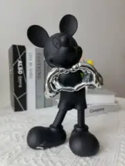 Mickey Mouse Figure Welcome Guests Children Toy Resin Model Love 30cm Black