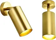 Hobaca GU10 Modern Gold LED Ceiling Spots Downlight Surface Mounted Celing Light Bathroom Bedroom Mirro Wall Sconce Lighting Reading Picture Light Living Room Display Focus Light
