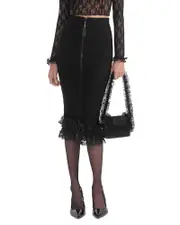 Self-Portrait x Christopher Kane Ruffle Knit Midi Skirt