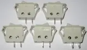 5 X 125V 15A Rocker Switch - SPST Switch - 250V 10A - Snap-in Panel Mount Switch
