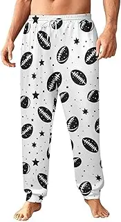 [Generic] Men's Sweatpants, Minimalist White Rugby Theme-84, Polyester Joggers, Sweatpants Jogging Pants for Workout Running