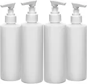 8-oz Plastic Pump Bottles – 4 Pack, Perfect for Storing or Transporting Hand sanitizers, gels and Other Liquids