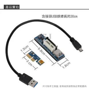 【JSJ】PCIE 1X延長器 PCI-E轉接線 主板PCI-E X1接口延長線 mini PCIE (9.3折)