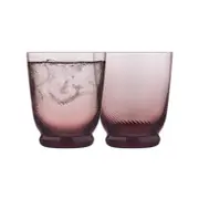 4pc Ecology Aveline Glass Drink Tumblers Set Plum 8.5x10cm 280ml