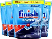 Finish Powerball Dishwashing Tablets Power All In 1 Mega Value Pack 81 Count x 4 Pack