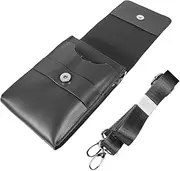 SHERCHPRY Scissors Pouch for Hairdressing Cowhide Salon Barber Bag Durable Lightweight Hair Cutting Storage Bag Compact Design for Professionals Versatile Tool