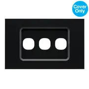 Clipsal Saturn ZEN 30 Series 3 Gang Grid & Plate Black