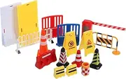 Toyvian 1 Set Miniature Roadblocks Traffic Scene Barricade Models for Lightweight and Playthings for Teaching Traffic Safety and Knowledge
