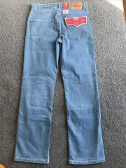 Levis 551Z Denim Blue Jeans Boys Straight Leg Size 16 Reg 28X30 Stretch-Relaxed