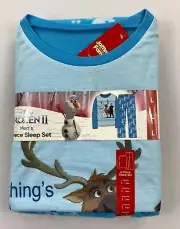Mens Disneys Frozen Olaf Sven Kristoff Fleece Pajama Pants Long Sleeve Shirt Set
