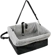 Devoted Doggy Deluxe Dog Car Seat Fits Pets up to 15lbs, Dog Booster Seat, Padded Cushioning, Adjustable Straps, Metal Frame Encasing, Installs in Seconds, Collapsible Canvas and Easy to Clean