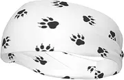 [WURTON] Bear Paw Print Sports Sweatband - Multi-Functional Sport Headbands Kids, Men, Women Running, Yoga
