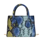 2021 INS Fashion Women Snake Skin Small Shoulder Bag Soft PU Leather Mini Chain Crossbody Female Top-Handle Mini Square Bag