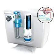 HydroRight Toilet Repair Kit with Dual Flush Valve Push Button, 1.9 lbs, 1-Pack