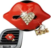 Car Fragrance Vent Clip - Sexy Lips Shape Stylish Diffuser Long-Lasting | Smell Odor Eliminator, Auto Decoration Supplies for Vehicle, SUVs, Trucks