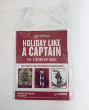 Captain Morgan Rum Bottle Gift Label Set Of 3 Stickers Christmas Premium Collect