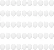 Grcfumo 50 Pcs Plastic Solid Egg, Lifelike Simulation Eggs, Lightweight Dummy Eggs, Eggs Bird Supplies for Hatching Breeding