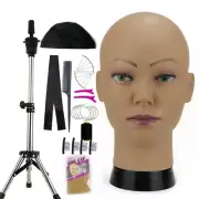 Mannequin Head With Tripod For Training Making Wig Hat Glasses Display Stand