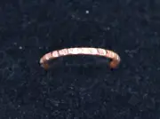 Copper Ring Stackable Hammered Rings Band Size 9.5 Promise Ring thin 2mm