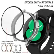 For Samsung Galaxy Watch 4/5 Pro 40 44 45mm Tempered Glass Screen Protector+Case