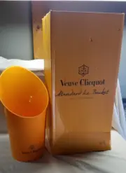 3 Veuve Clicquot Orange Standard Champagne Ice buckets NEW IN BOX