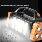 Solar USB Rechargeable LED Searchlight Handheld Spotlight Flashlight Torch Light