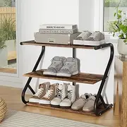 Artiss Shoe Rack, 3-Tier Wooden Shoe Storage 6 Pairs Organiser, Portable Shoes Rack Organizer Space Saving Shoe Shelf, for Home Bedroom Closet Hallway Entryway