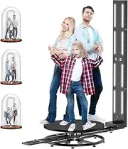 3D Scanner 6-Lens Stereo System, 360° Rotating Full Color Scanning, Scanning Up to 0.001mm, 15S Fast Scanning, 3 Speed Adjustment for 3D Model Printing, 100CM Disc Diameter