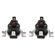 2Pcs Thermal Control Switch Manual High Power U Shaped Cover 25A 250V 60℃ Tools