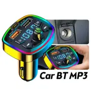 Bluetooth 5.0 Car Wireless FM Transmitter Adapter 2USB PD Charger AUX Accessory