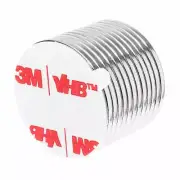 1 x 1/16 Inch Neodymium Rare Earth Disc Magnets N42 with Adhesive (12 Pack)