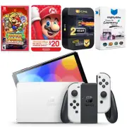 Nintendo Switch White OLED + Paper Mario Thousand Year Door + $20 eShop Card