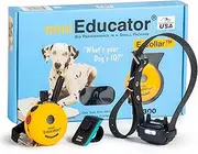 E-Collar – Educator ET-300-1/2 Mile Waterproof Remote Dog Training Collar Includes Premium Finger Clicker Trainer, 100 Programmable Levels + Vibration + Light + Sound