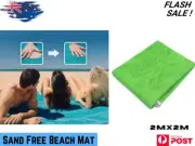 Sand Free Beach Mat Blanket Sand Proof Magic Sandless Sand Dirt & Dust - Green