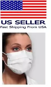 500 Pcs ASTM Level 3 WHITE Earloop Mask Made in USA CROSSTEX