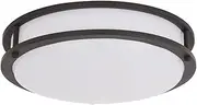 Beacon Lighting LEDlux Georgia LED Large Antique Black Colour Switching Flush Mount 1550 Lumens