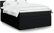 Box Spring Bed with Mattress Dark Grey Queen Fabric,Beds & Bed Frames-3290275