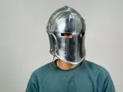 Barbuta Helmet – Medieval Knight Armor – 18g Mild Steel Visored Warrior Helmet