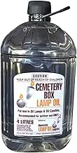 Lamp Oil for Cemetery Box Oil Lamp - 4 Litre Bottle - Odourless and Clear for Greek Cemetery Oil Lamps.