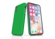 Green For iPhone XS Tough Case, Protective Back Cover