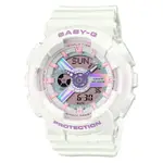 CASIO 卡西歐(BA-110FH-7A) BABY-G 未來風 夢幻偏光色彩 Y型構造雙顯錶-珠光白