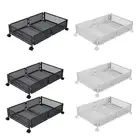 Under Bed Storage with Wheels Iron Containers for Clothing Blanket Bedroom